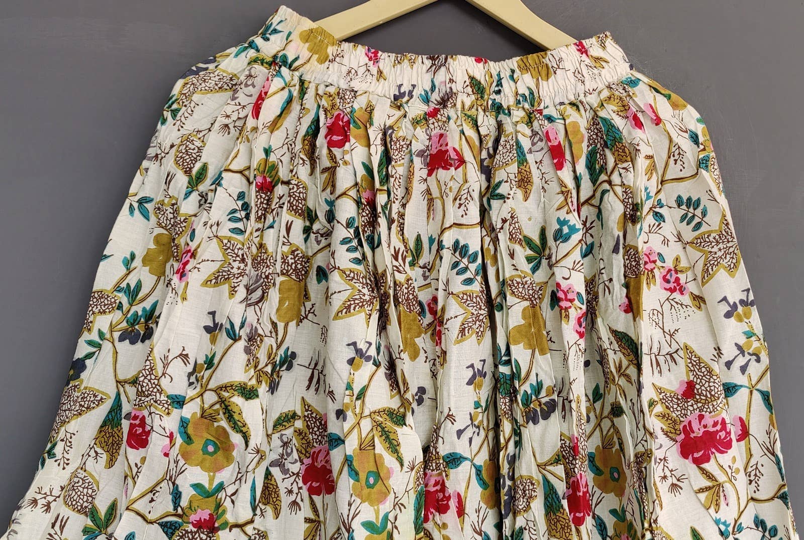 bhavnas boutique - Wholesale Skirt - Women's - Handmade pure cotton fabric block print Beach Wear Skirt 1