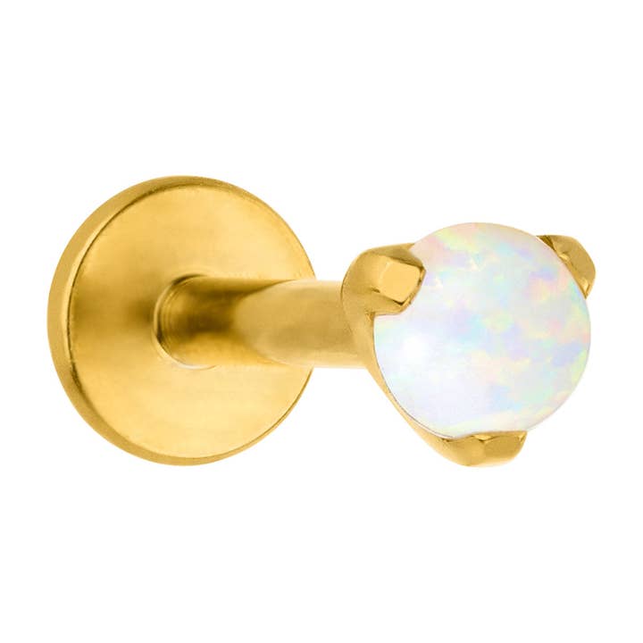 Opal ball piercing | titanium for wholesale by Schmuckgroßhandel