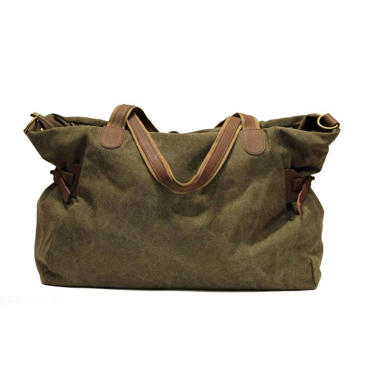 ZEDE PARIS - Wholesale Weekender Bag - Women's - SAINT-LAZARE - Weekend travel sports bag in canvas and leather42