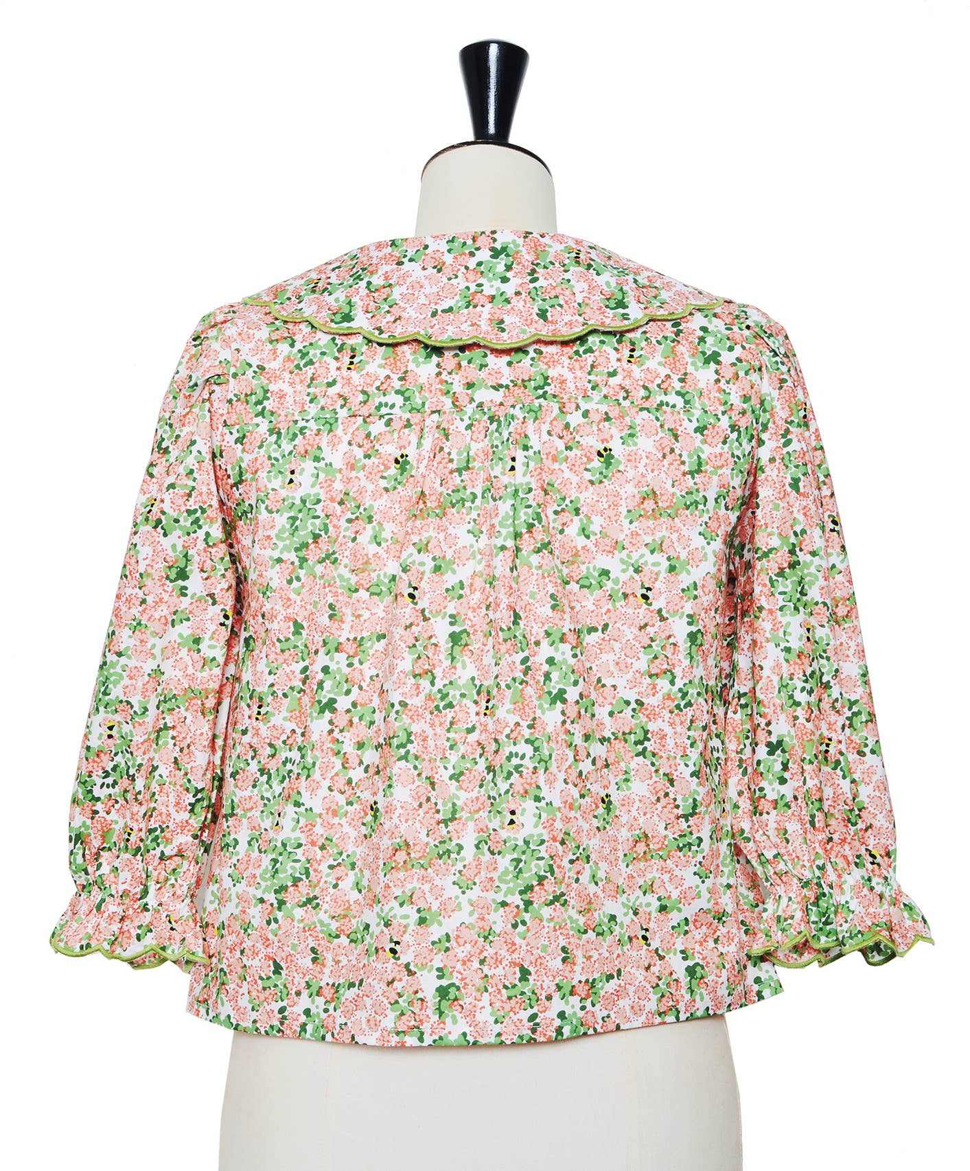 ELLI WHITE - Wholesale Blouse - Women's - 3/4 Sleeve Floral Printed Cotton Blouse8