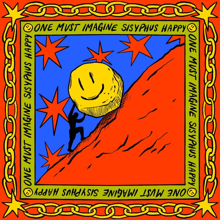 Kate Letters Lots - Wholesale Poster - One Must Imagine Sisyphus Happy Poster