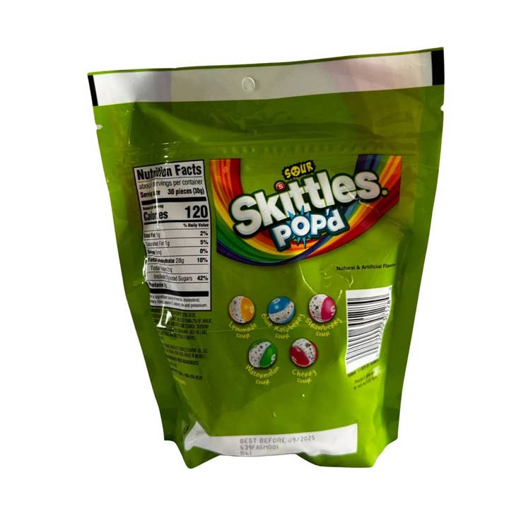 I Got Your Candy - Wholesale Hard Candy - Skittles Sour Popped Freeze Dried Candy 5.5oz - 6ct1