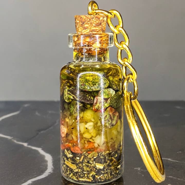 Motivation Keychain | Herbal Crystal Charm Energy & Focus for wholesale by Nibiru Beauty LLC