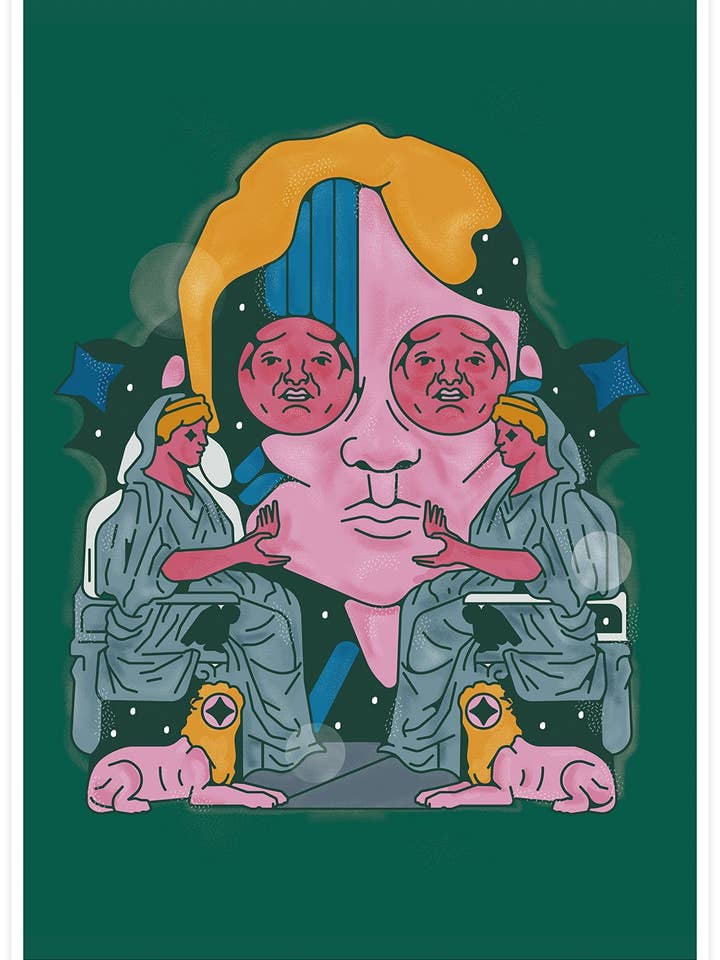 Grecia Classique Ilustração Vectorial Retrato por atacado de The Underdog Print Shop