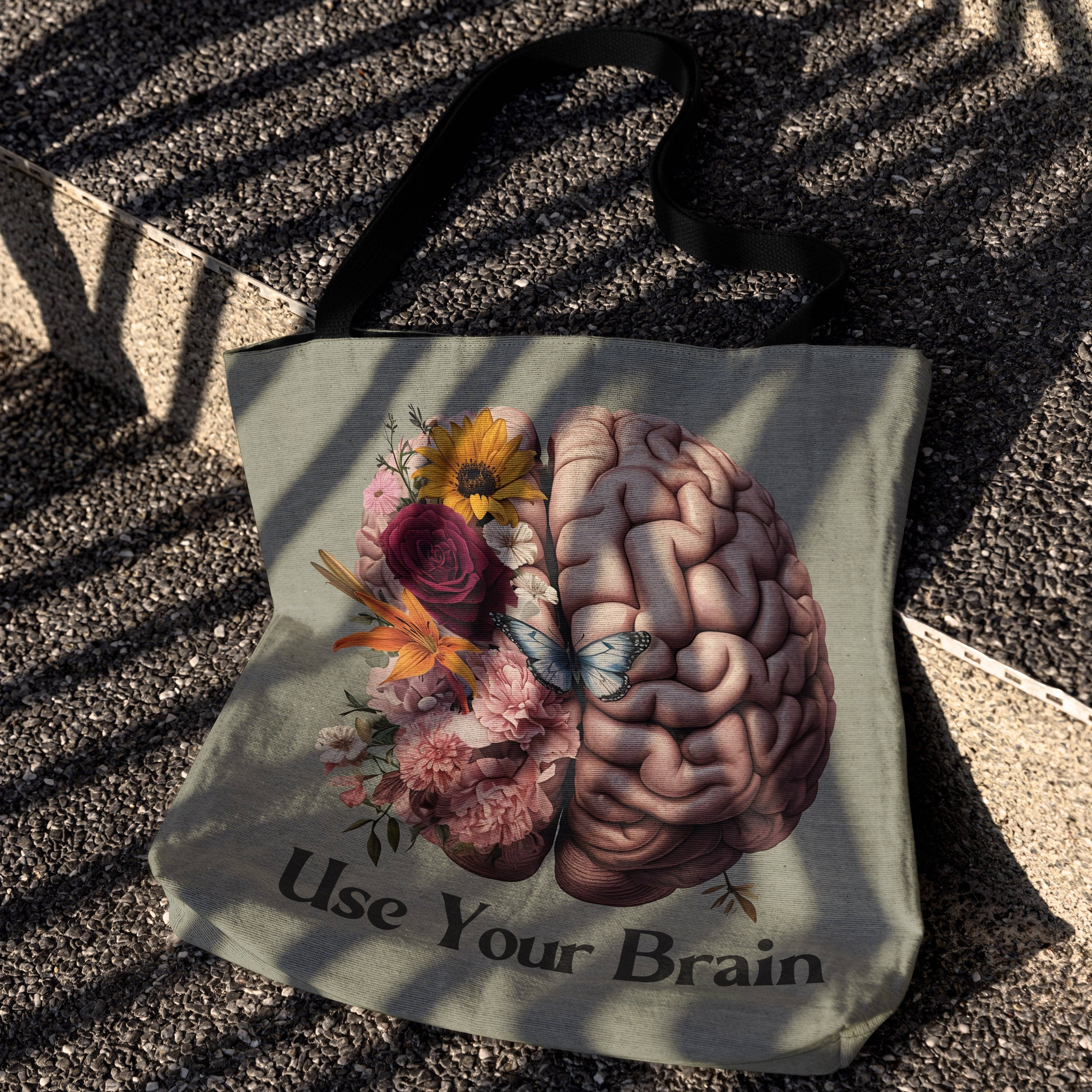 MagicMerchEmporium - Wholesale Tote Bag - Unisex - Use Your Brain Woven Tote Bag4