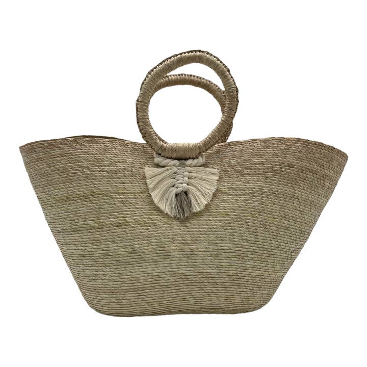Chisme Lifestyle / Origenes - Wholesale Beach Bag - Woven Palm Beach Tote