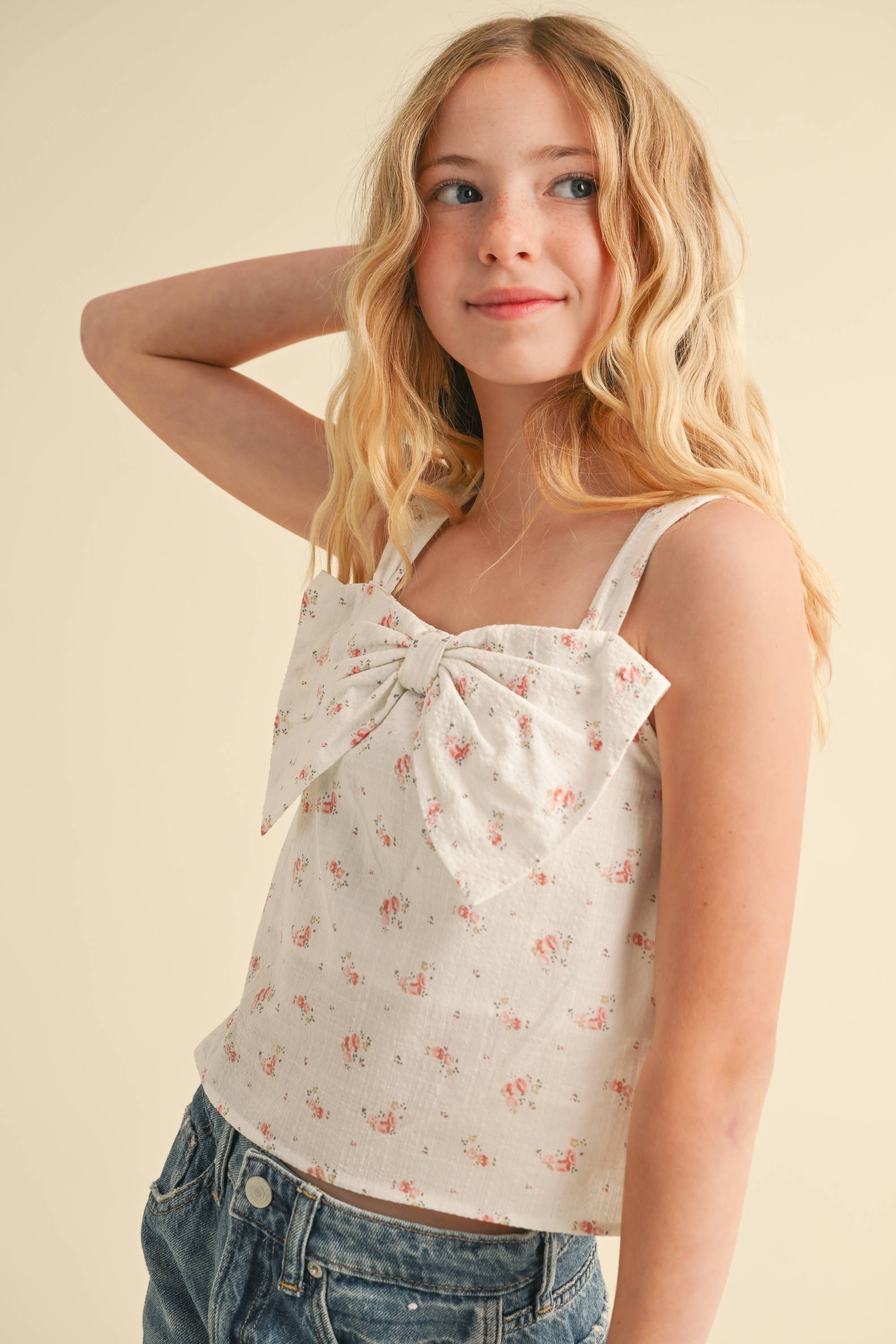 heart and arrow - Vente T-shirt – enfant - HAUT SANS MANCHES À NŒUD POUR ADOLESCENTS ET FILLES (7-14 ANS)4