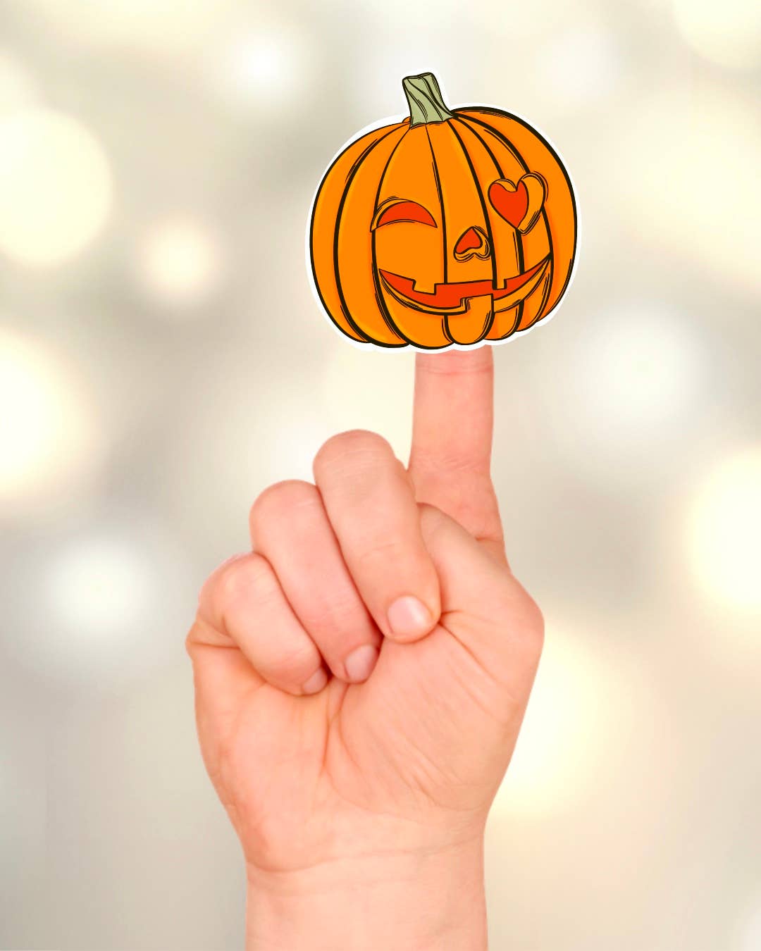 on the Bayou - Wholesale Sticker - Fall and Halloween winky cute pumpkin waterproof sticker1