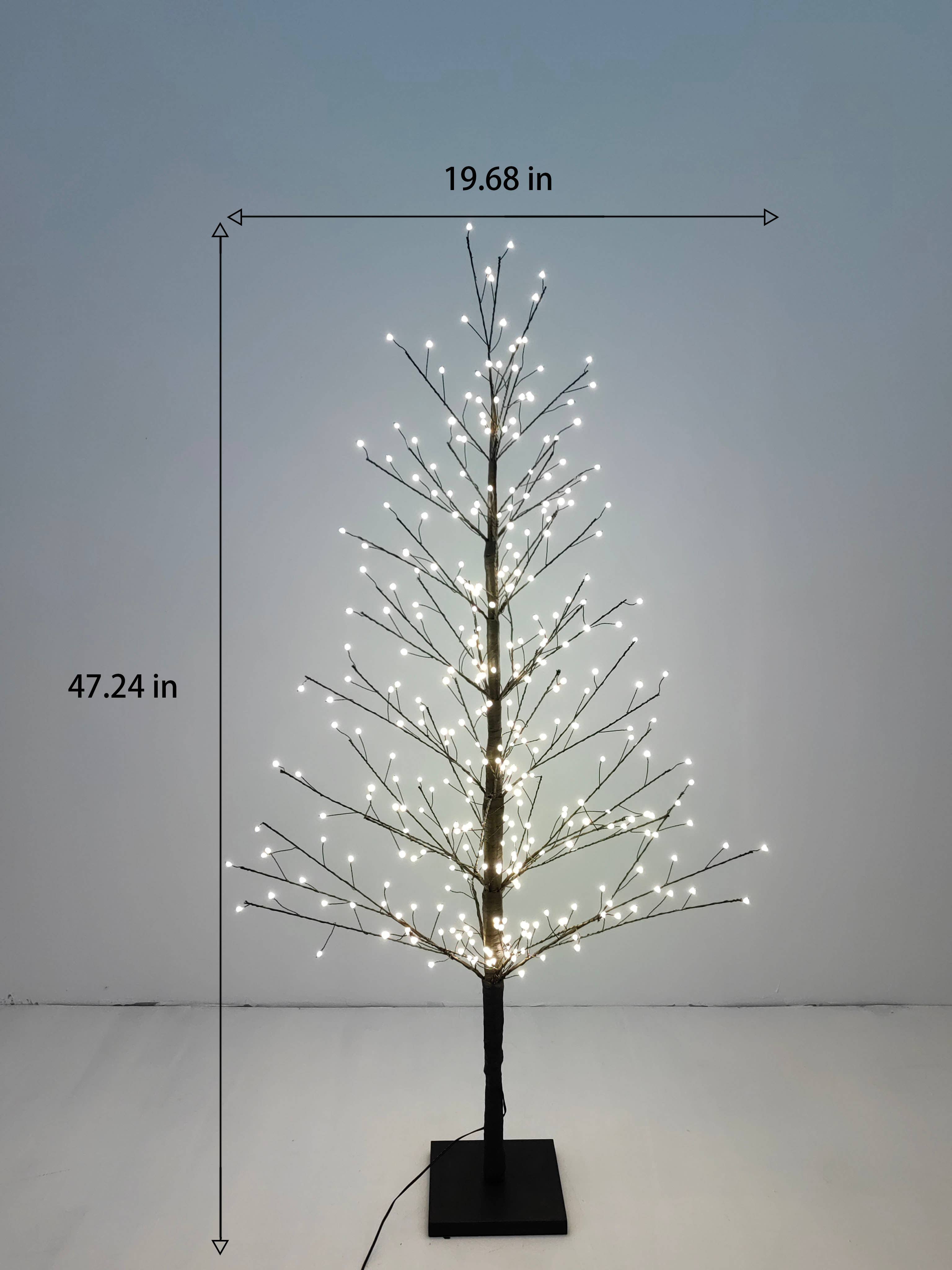 Hi-Line Gift Ltd. - Wholesale Christmas Decoration - 47in Black Birch Tree with 349 LED Lights Indoor Use Only1
