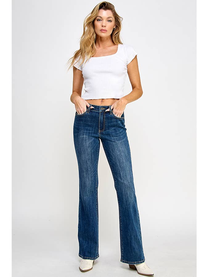 SAIGE DENIM - Wholesale Jeans - Women's - P8035MD-MID RISE SKINNY BOOT CUT WITH STRETCH5