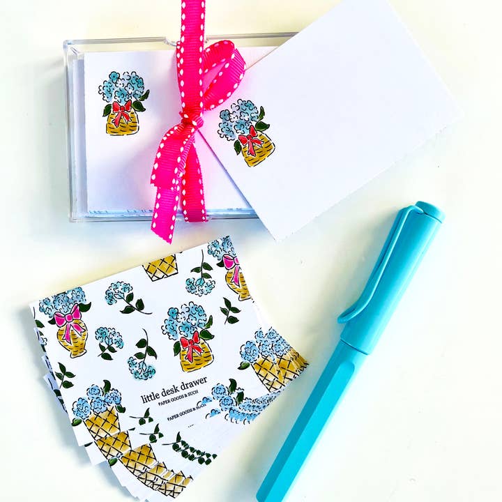 Little Desk Drawer - Wholesale Stationery/Notecard Set - Tray Chic Desk Notes - Hi Hydrangea!3