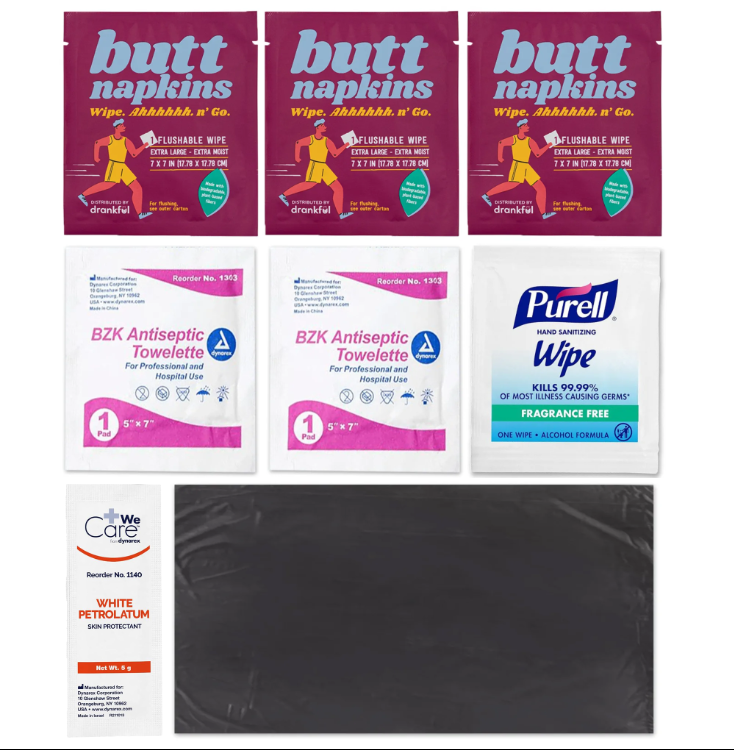 Butt Napkins - Wholesale First Aid Kit - The CODE BROWN Bag3