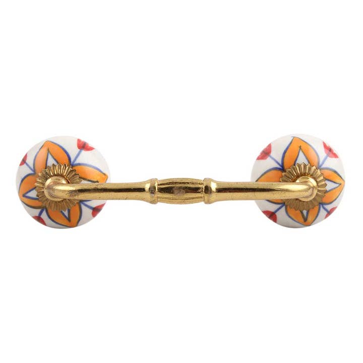 6 stk. blomsterkeramikhåndtag til skabe for engroshandel hos Daana Paani LLC