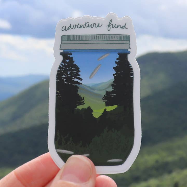 Rachel Alvarez Art - Wholesale Sticker - Adventure Fund Sticker 3 mountain scene0