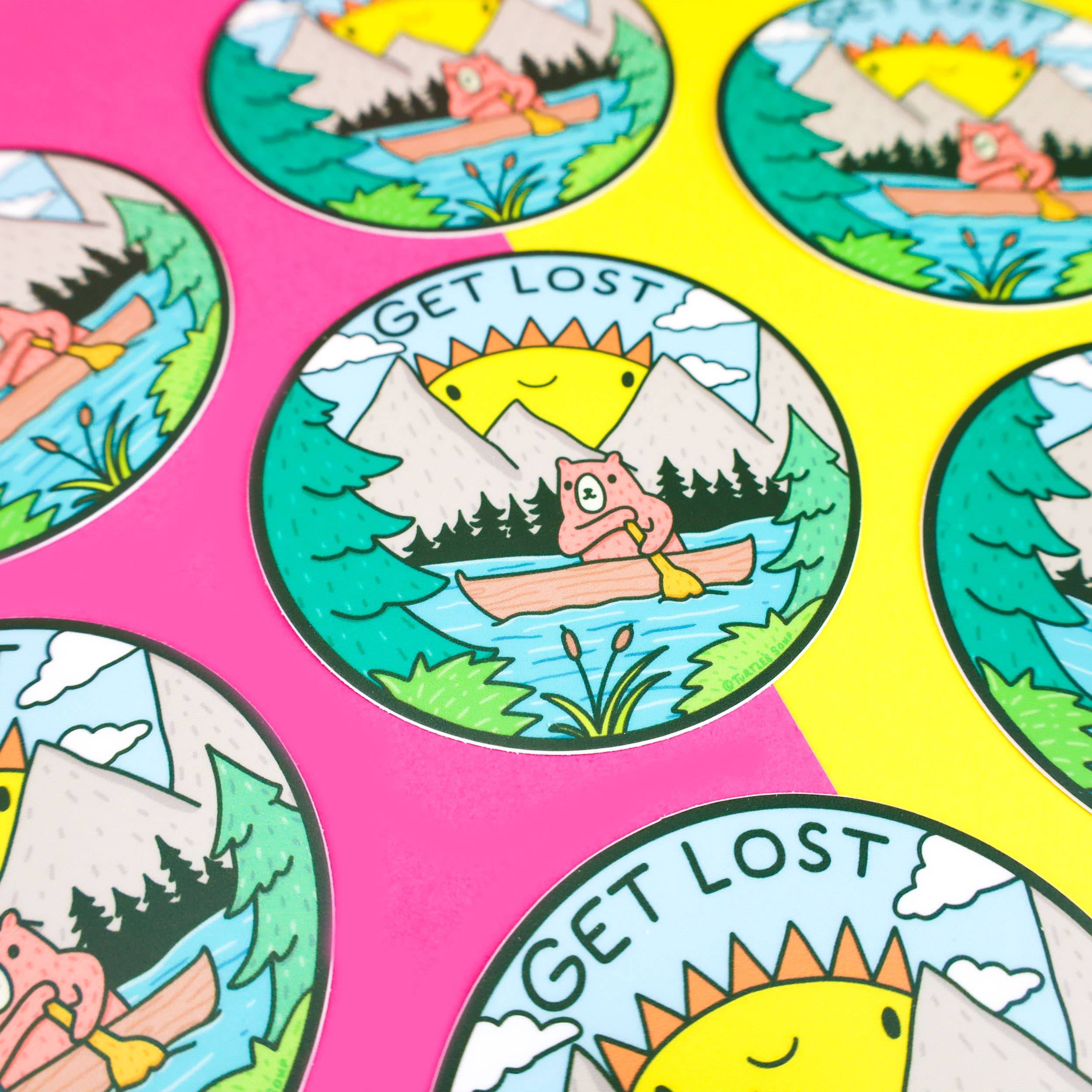 Turtle's Soup - Wholesale Sticker - Get Lost Wilderness Badge Mountains Vinyl Sticker1