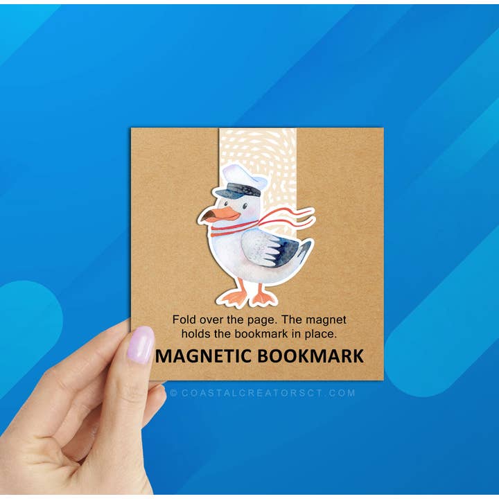 Seagull Sail Boat Reversible Magnetic Bookmark (Packaged) for wholesale by Coastal Creators of Connecticut