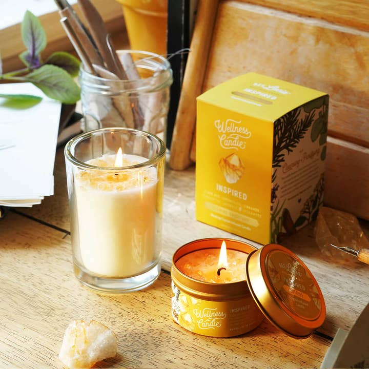 Bee Lucia Wellness Co. - Wholesale Travel Candles - Inspired Wellness Candle® - 4oz Travel Tin5