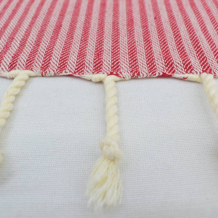 Organic Turkish Towels - Wholesale Tea Towel - Soft Kitchen Towel, Red Tea Towel, Dish Towel 20x407