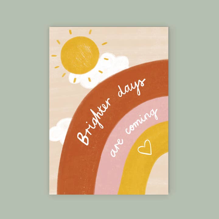 Lauren Sissons Studio - Wholesale Sympathy Card - Brighter Days Are Coming Card - Sympathy Support Greeting2
