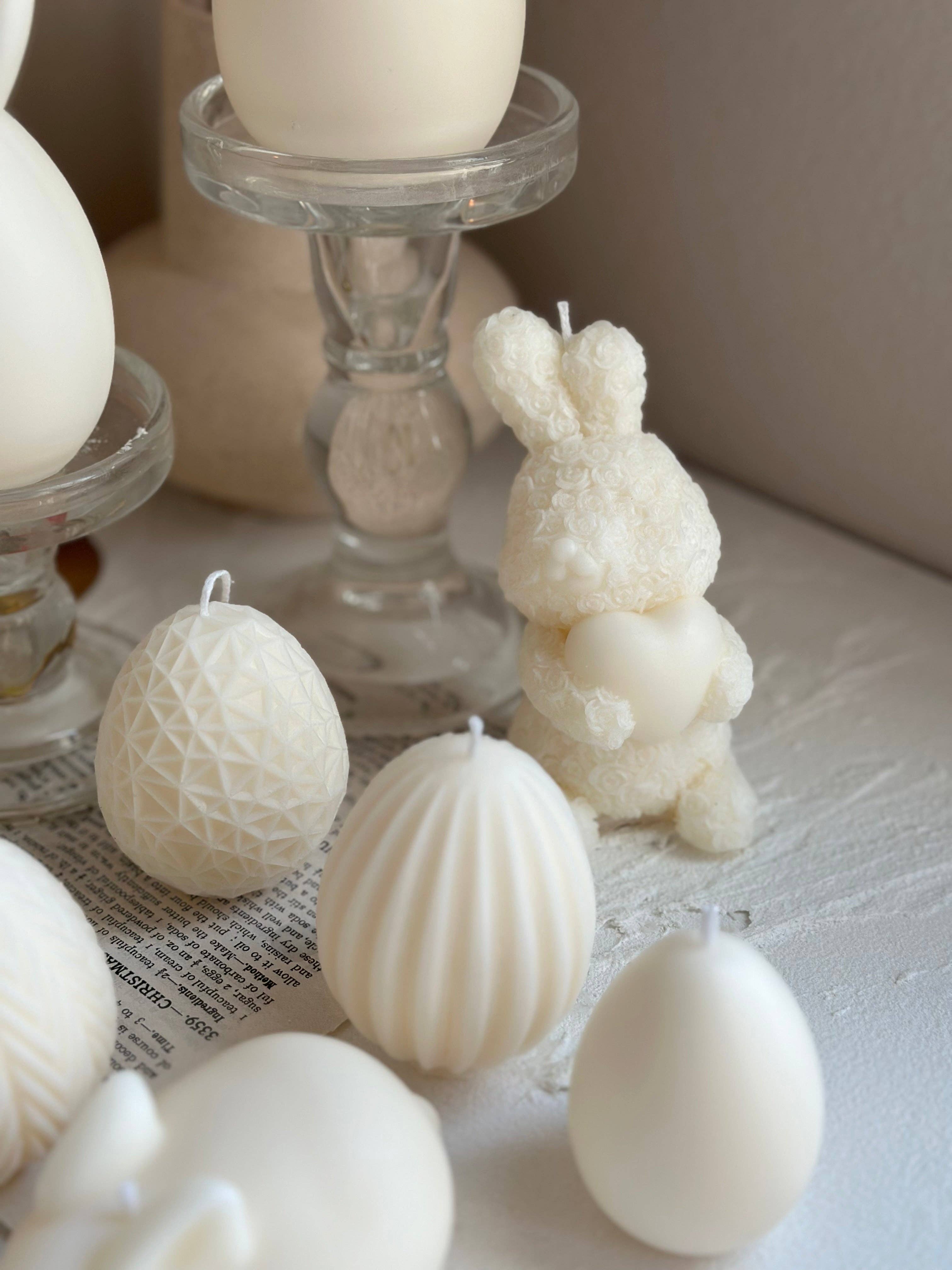 LA AROMA CANDLE CO. – Velas de decoração por atacado – Vela Coelho e Ovo de Páscoa, Vela Grega de Páscoa5