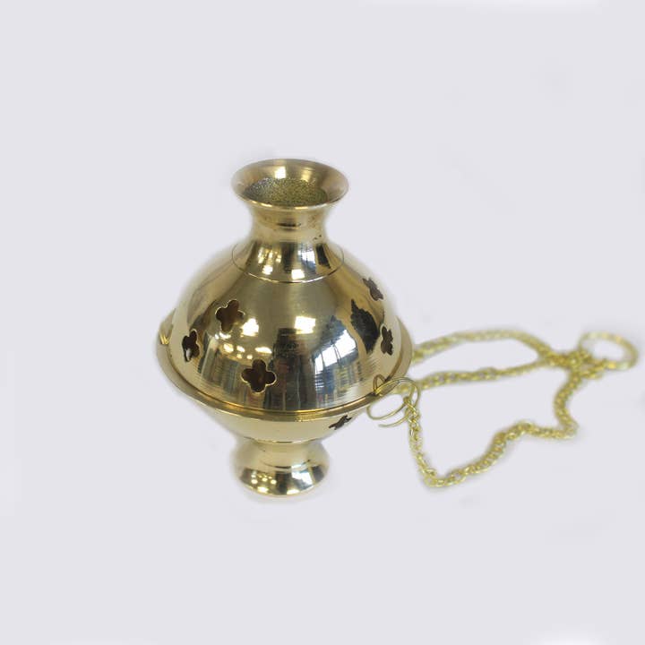 Ancient Wisdom - Wholesale Incense Holder - Hanging Brass Incense Burner