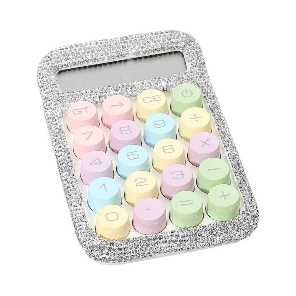 Sensibling Corp. - Wholesale Calculator - Colorful Round Keys Rhinestone Studded Electronic Calculator3