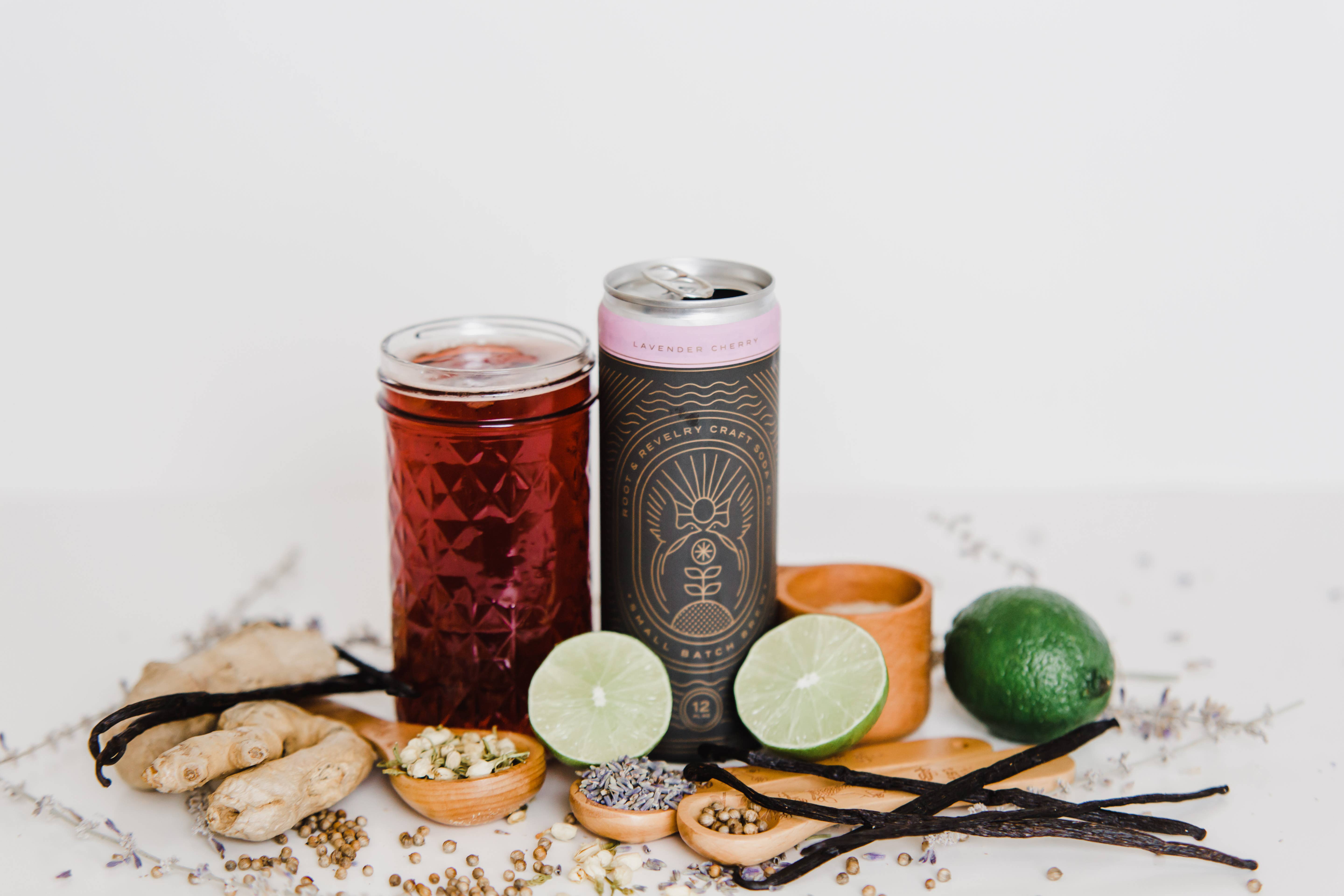 Root & Revelry Craft Soda - Wholesale Soda/Carbonated Drink - Lavender Cherry1