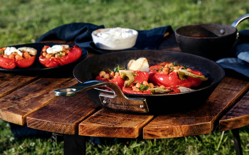 samuel groves - Vendita all'ingrosso Stoviglie in ghisa - Padella in acciaio al carbonio da 14 pollici6