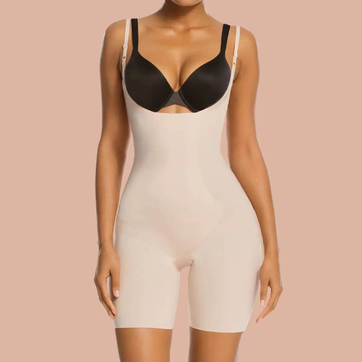 ShaperX Shapewear - Vente Sous-vêtements sculptants – femme - Combinaison Short Sculptante à Buste Ouvert Sans Coutures en Une Pièce SHAPERX3