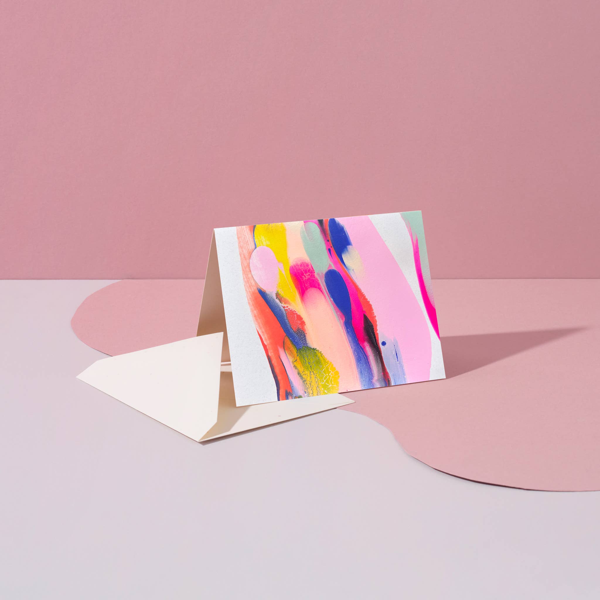 Moglea - Wholesale Stationery/Notecard Set - Rainbow Swirl Stationery Set1