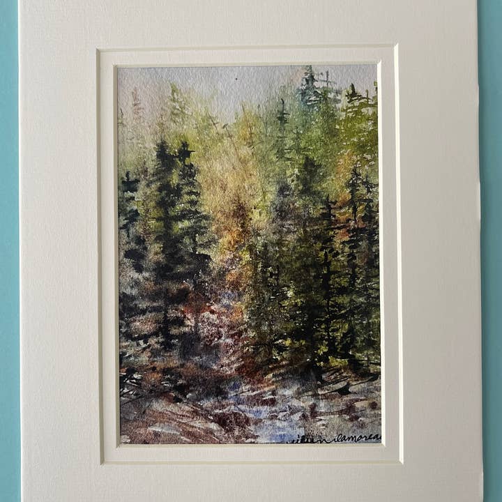 Forest Vibes Matted Print for wholesale by Painted by Eileen, LLC