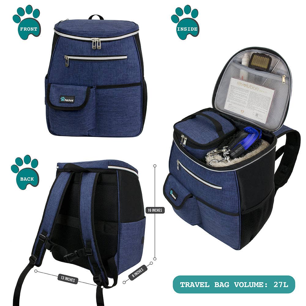 PetAmi – wholesale Pet carrier – Cat/dog – Deluxe Pet Travel Set Organizer Backpack25