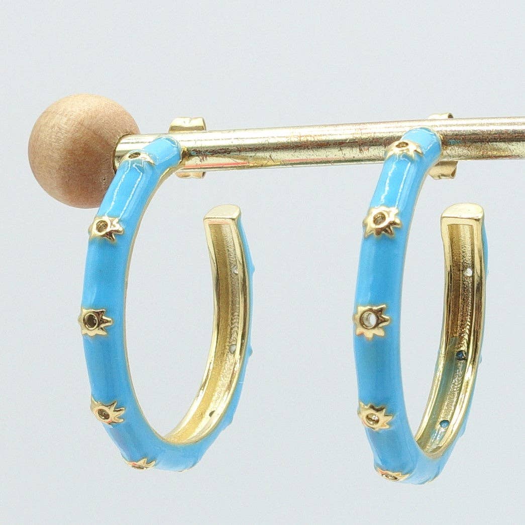 Daemon srls - Wholesale Hoop Earrings - SUNNY - ACCIAIO INOSSIDABILE - Orecchini a cerchio SMALTATI7