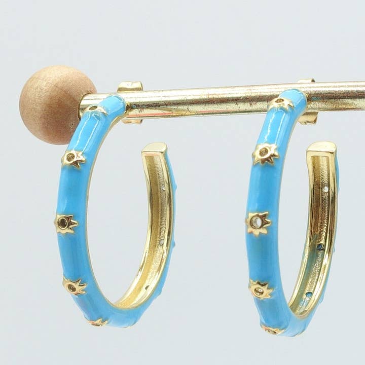 Daemon srls - Wholesale Hoop Earrings - SUNNY - ACCIAIO INOSSIDABILE - Orecchini a cerchio SMALTATI7