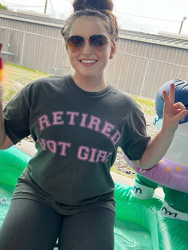 Retired Hot Girl Graphic Tee for wholesale by Southern Chic