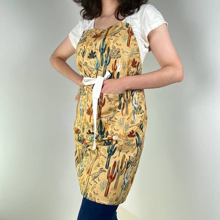 Cher the Fire - Vente Tabliers - Tablier en coton, Roadrunner's Quest - Southwest Gold