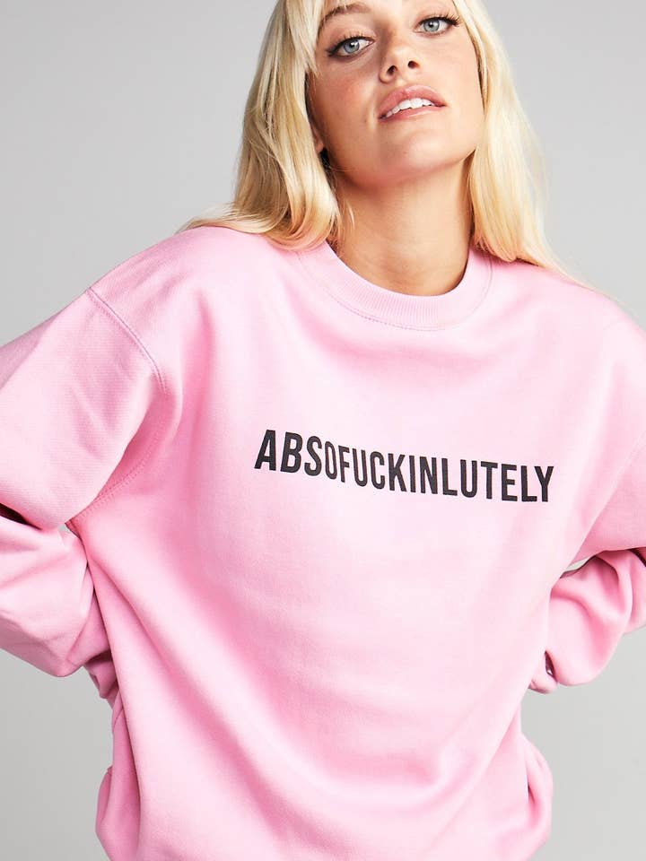 PINK Absof*ckinlutely Oversized Sweatshirt for wholesale on Faire