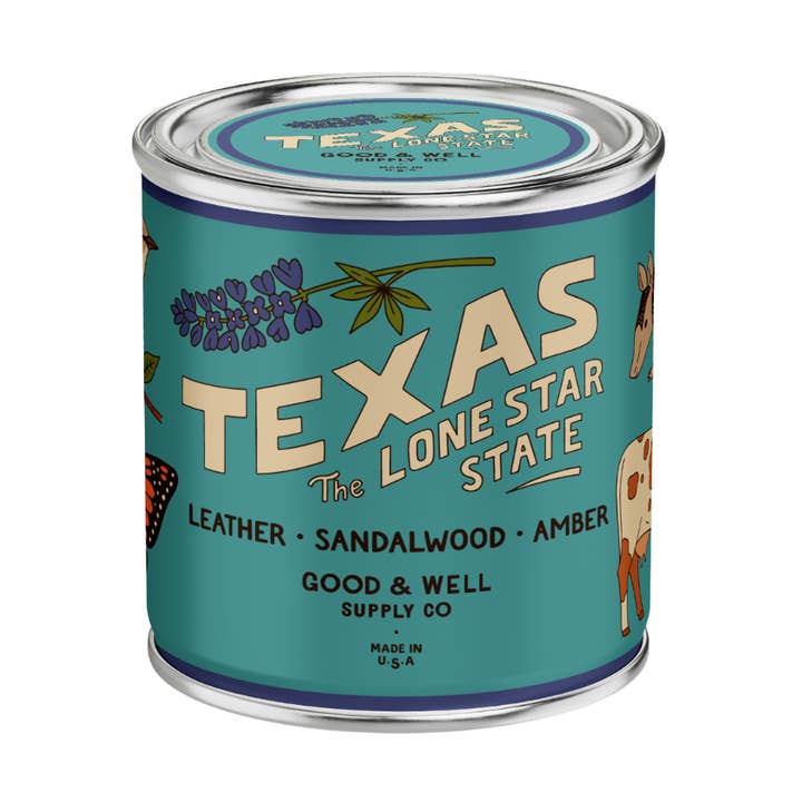 Texas State Soy Candle  for wholesale by Good & Well Supply Co.