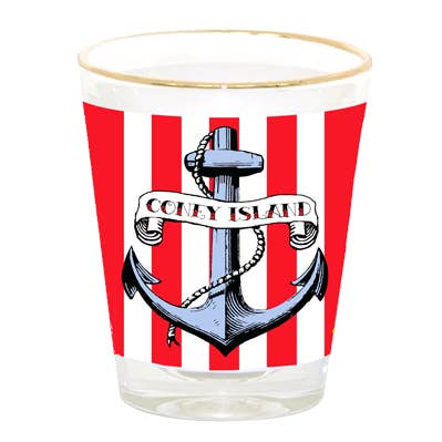 Vaso de Chupito con Ancla a Rayas de Coney Island para venta al por mayor de Happy Place by Lola Star