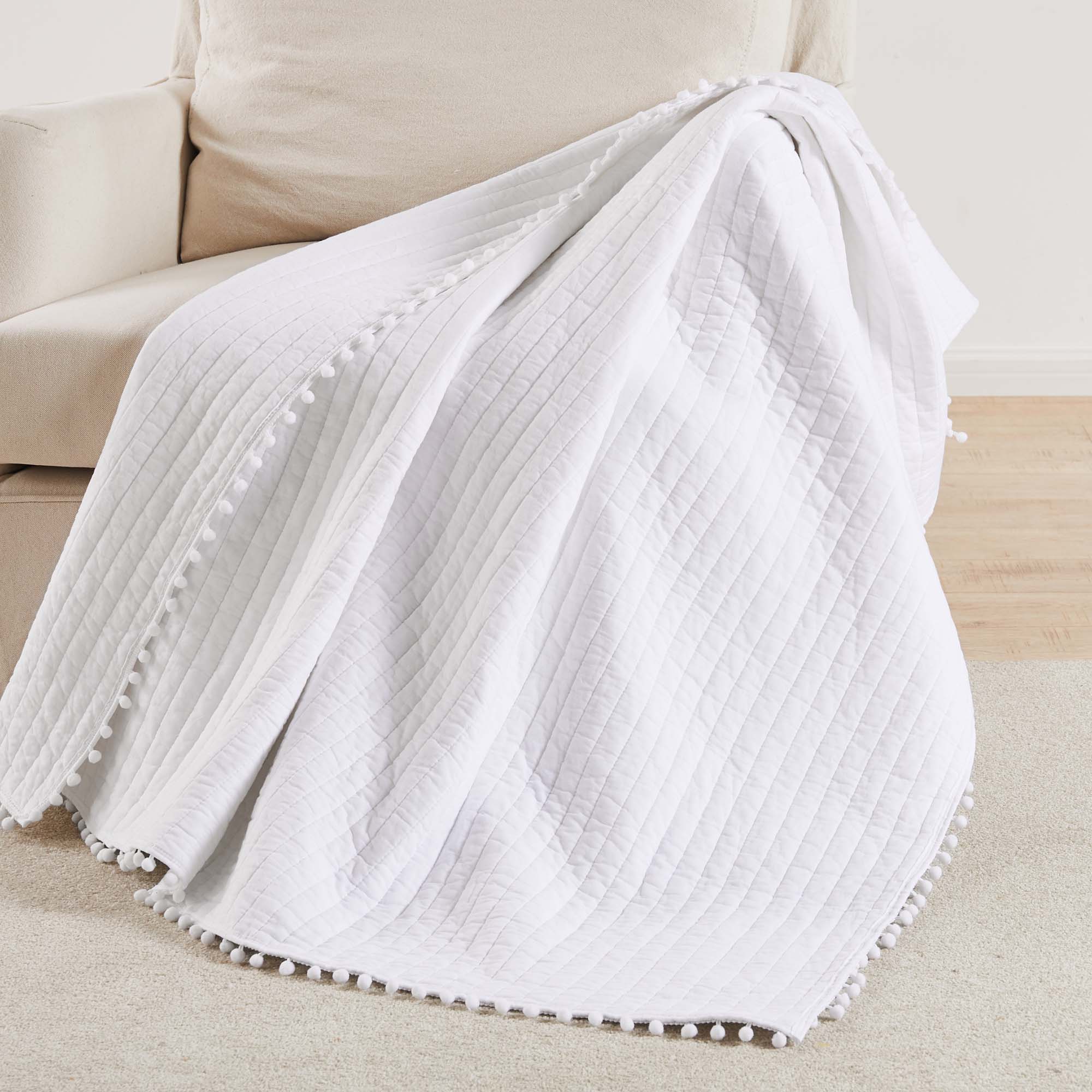 Levtex Home - Wholesale Throw Blanket - Pom Pom Quilted Throw15