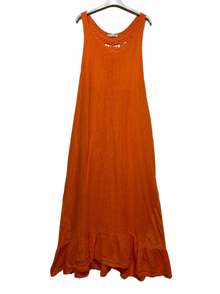 LINEN & COTTON HOUSE – wholesale Dress – Women's – 8521LONG DRESS IN LINE SUMMER CLOTHING4