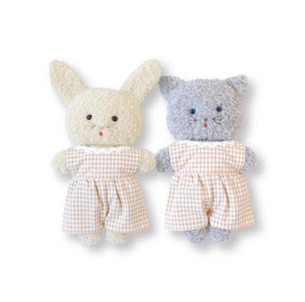 「FUNJI」In Japan - Wholesale Doll Clothing - Kids - Japanese Handmade Fluffy Doll Straight Pants Overalls Kit2