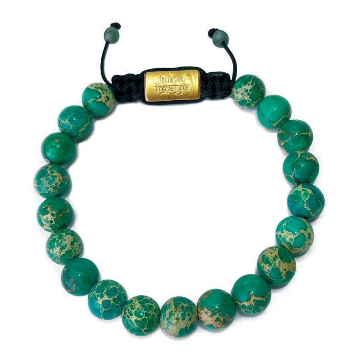 Cyan-Seesediment-Jaspis 8 mm für den Großhandel von Luna Ligaya