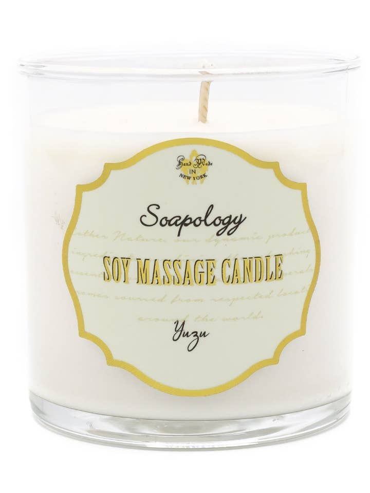 Bougie de massage au soja - Yuzu pour la vente par Soapology