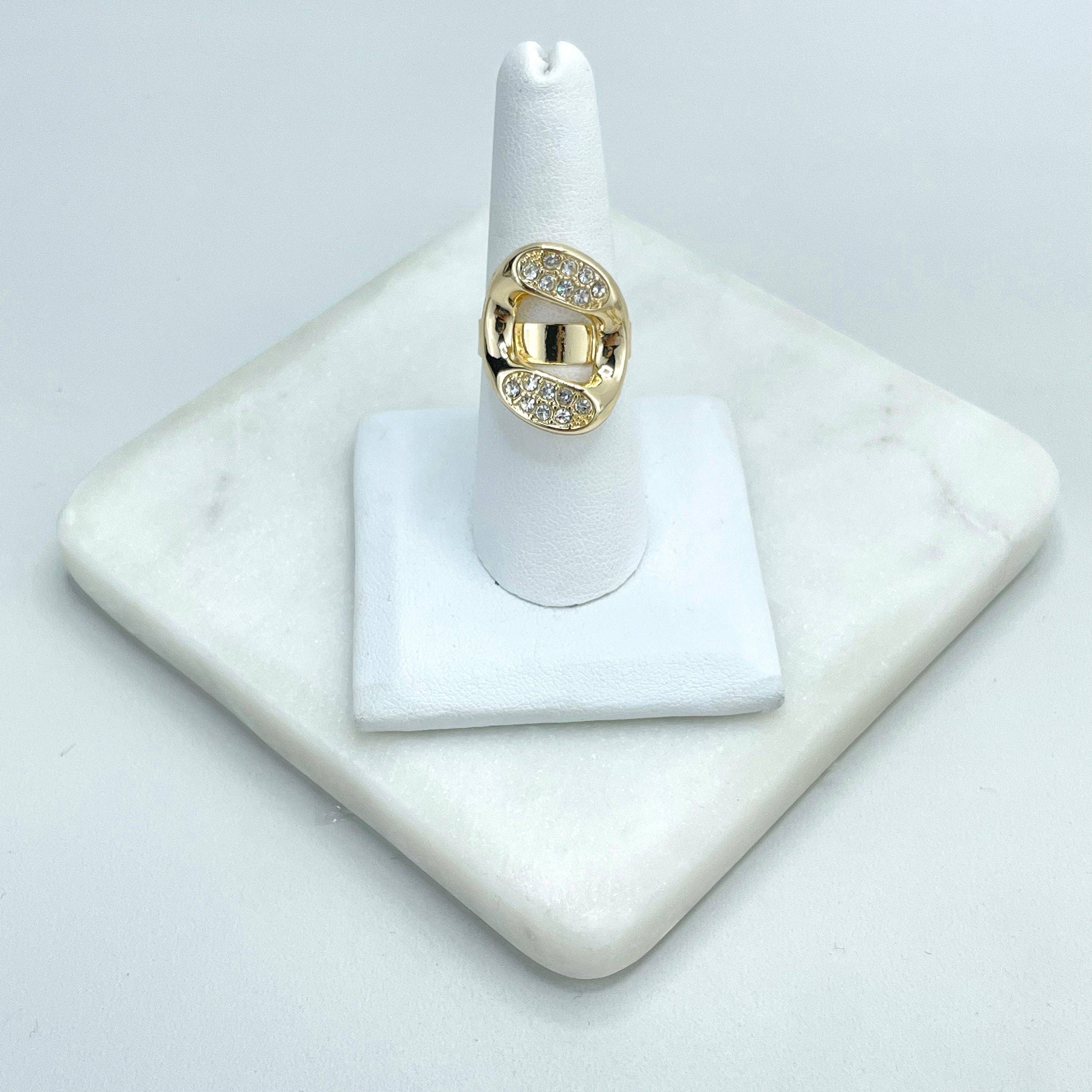 DIJU Jewelry - Wholesale Jewelry Set - 14k Gold Filled, Iced Miami Cuban Link, Double Safety Lock Box Cubic Zirconia, Chain, Bracelet, Earrings & Ring Set, Wholesale Jewelry6