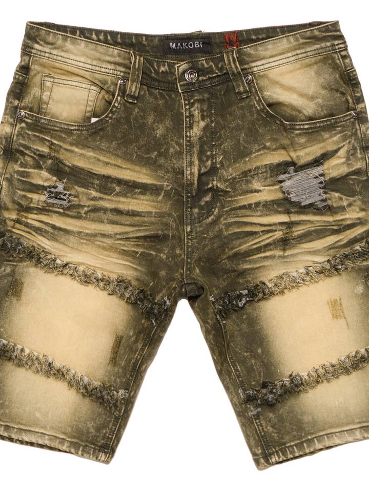 M967 Noah Jeansshorts - Olive för wholesale av Makobi