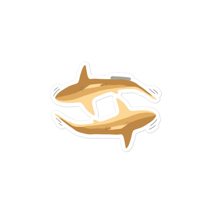 Autocollant Golden Sharks pour la vente par Madsmasterpiece