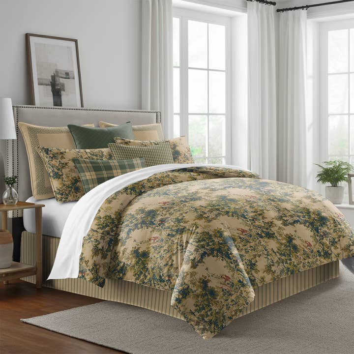 Conjunto de Cobreleito Dolce Empire Gold 8 Peças King por atacado de 6ix Tailors Fine Linens