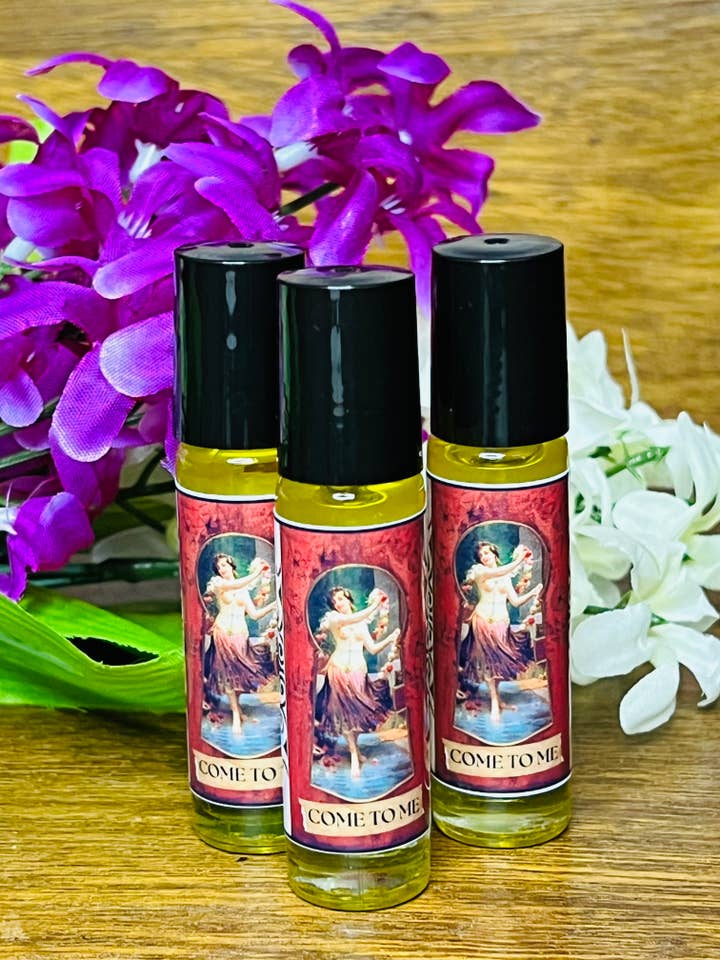 Come To Me, olio per unzione afrodisiaco biologico, confezione da 10 pezzi per la vendita all'ingrosso da parte di Only Crystals Remain