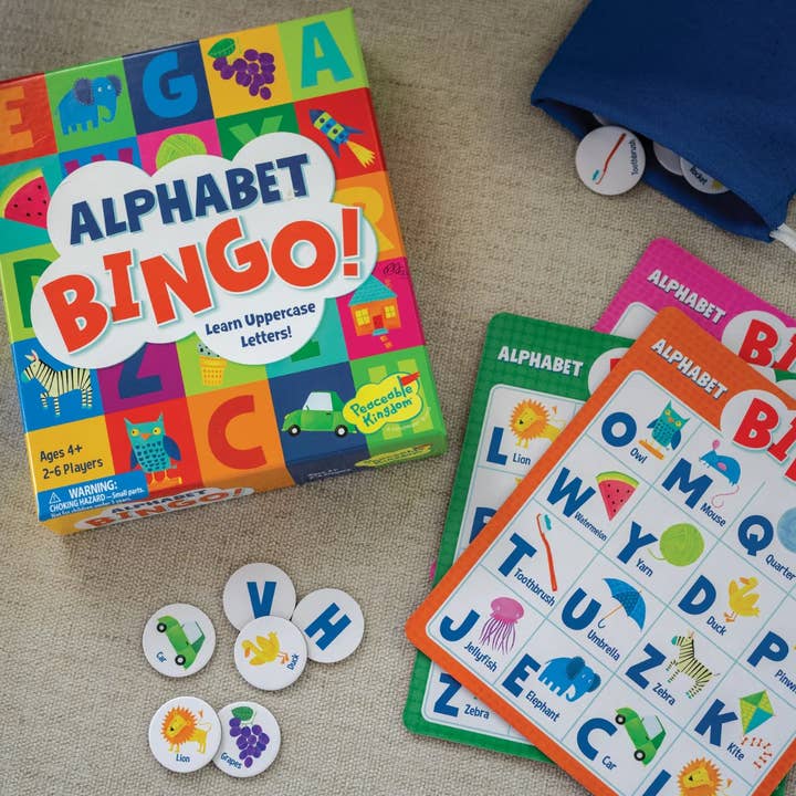 Just Imagine Toys – wholesale Brain game – Child – Educational Game - Peaceable Kingdom - Alphabet Bingo3